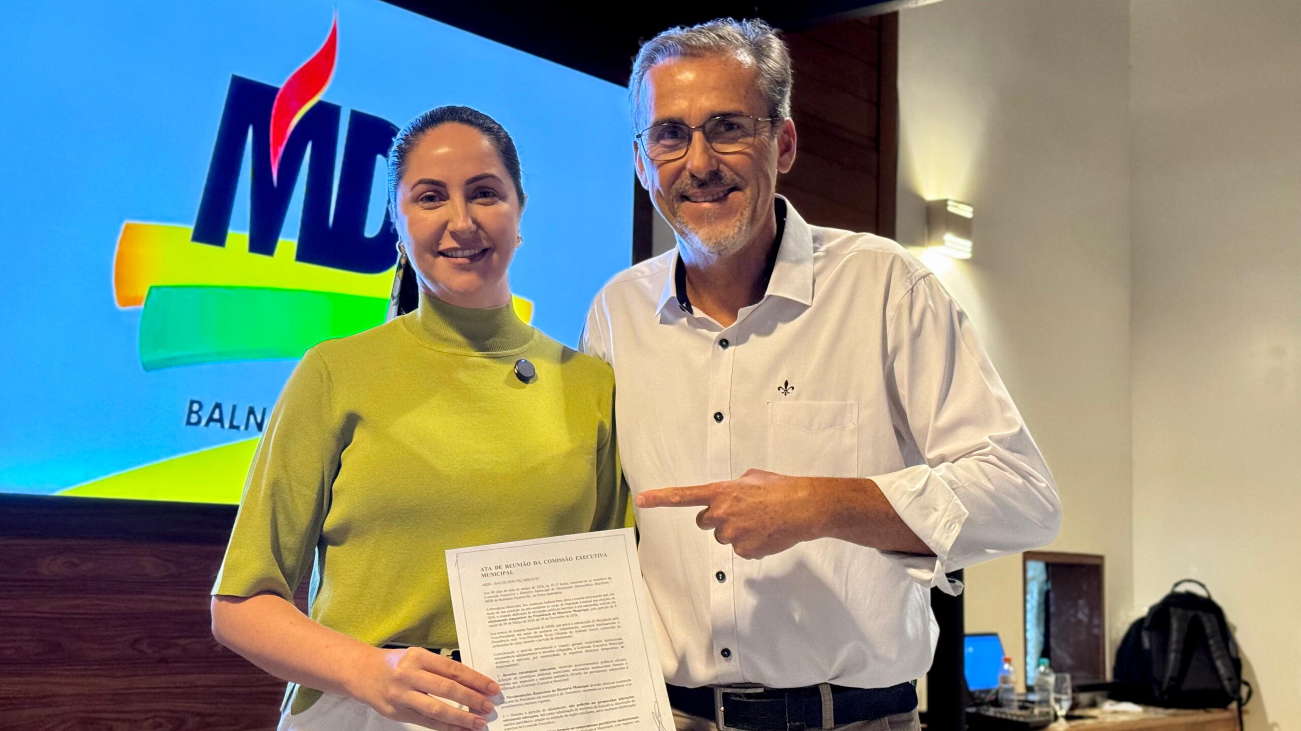 MDB de Balneário Piçarras oficializa transição na presidência e projeta futuro político