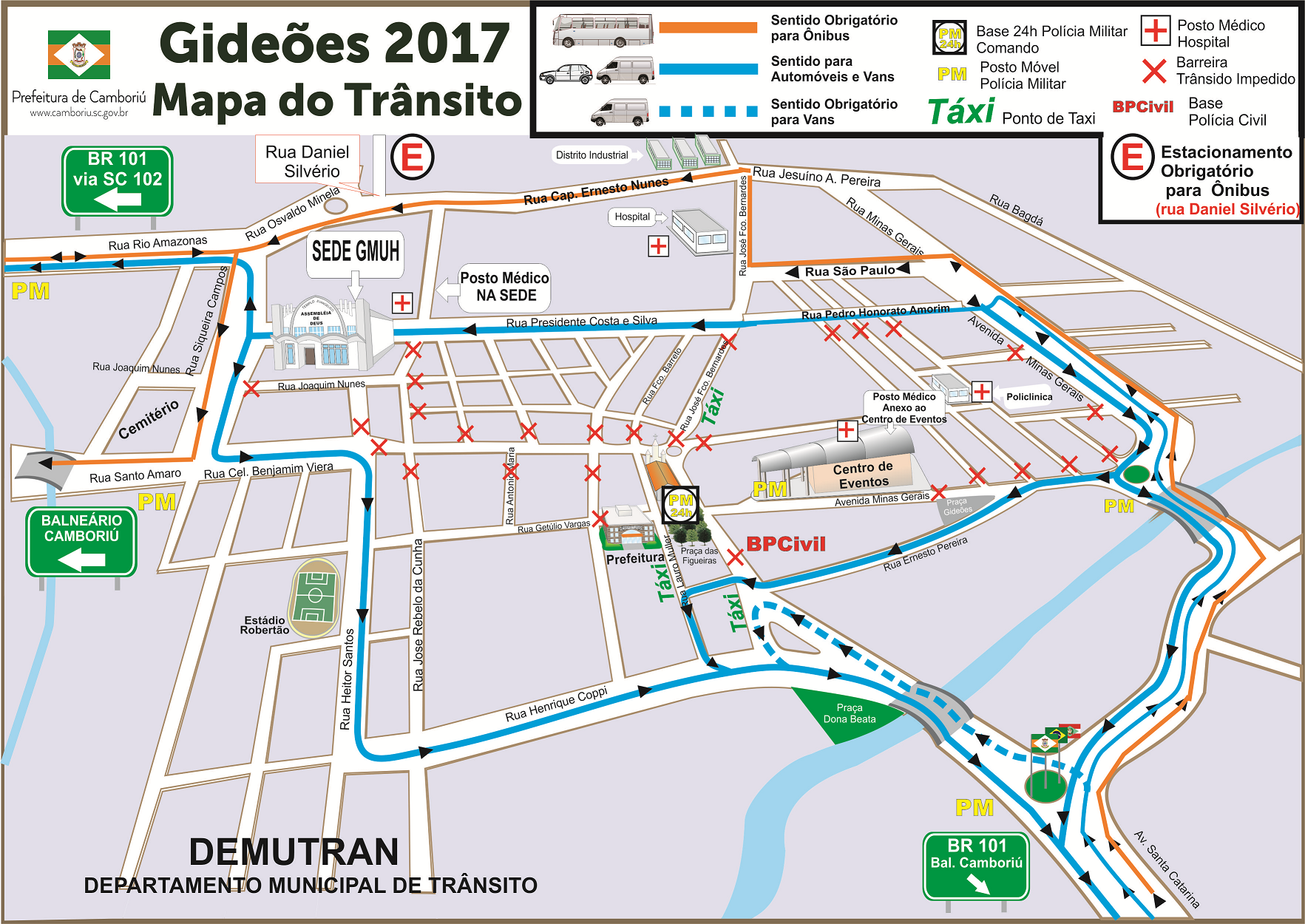 Trânsito em Camboriú será alterado para Congresso dos Gideões