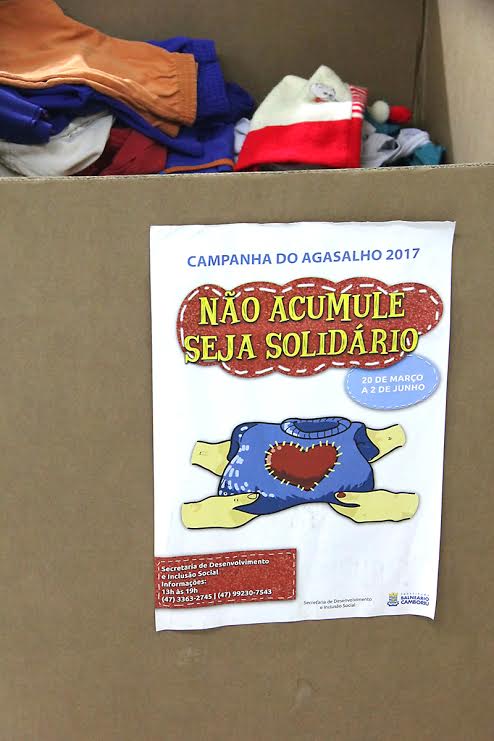 Campanha do Agasalho arrecada mais de 18 mil peças em Balneário Camboriú