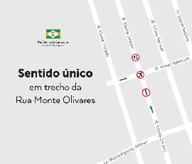 Trecho da Rua Monte Olivares tem sentido único a partir desta segunda-feira em Camboriú