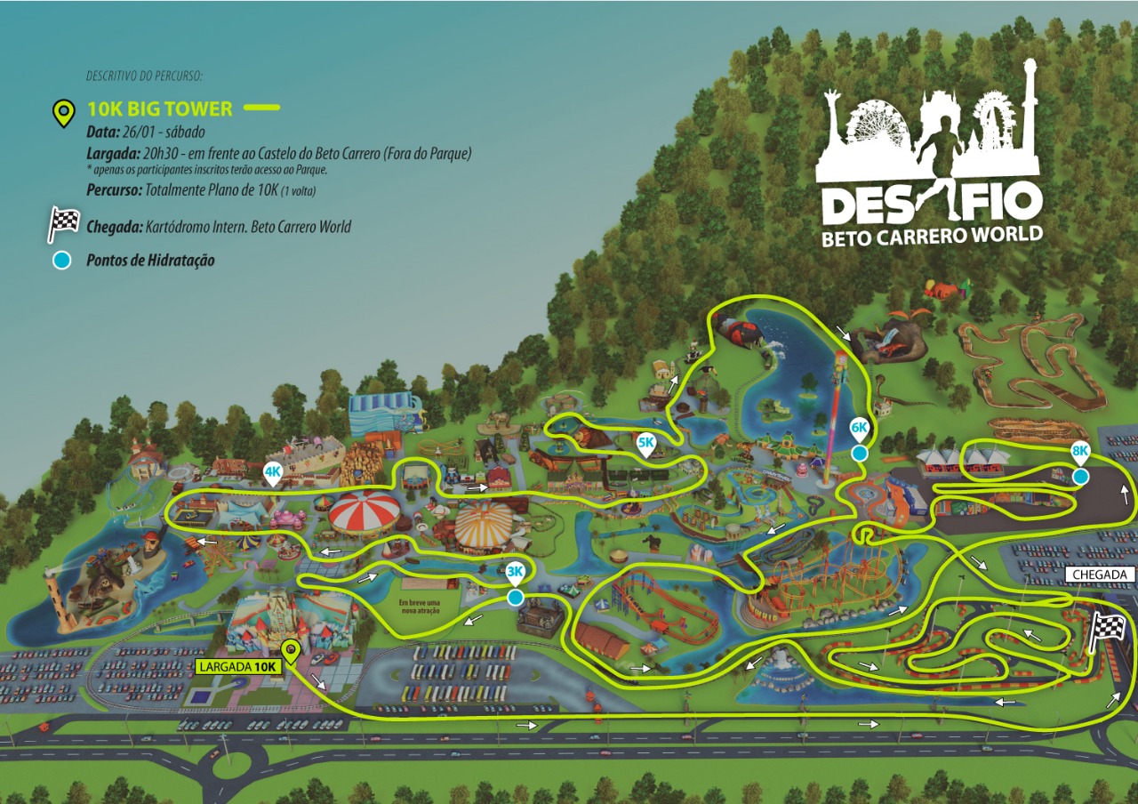 Desafio Beto Carrero World terá provas de 2km, 5km, 10km e 21km Desafio Beto Carrero World terá provas de 2km, 5km, 10km e 21km