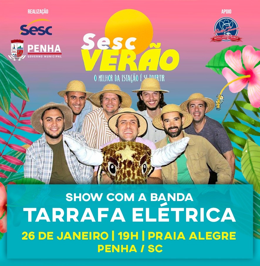 Tarrafa Elétrica é o destaque do último final de semana do SESC Verão