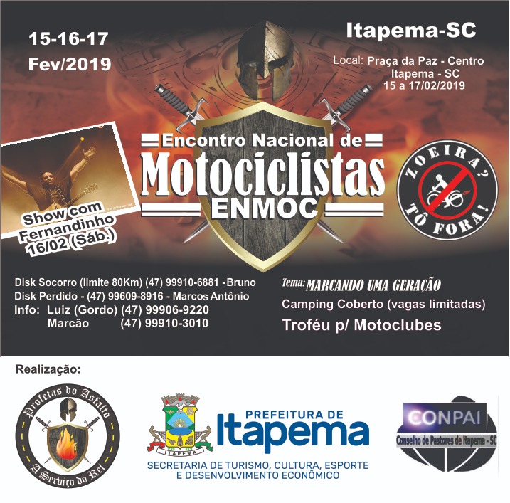 Itapema vai receber Encontro Nacional de Motociclistas