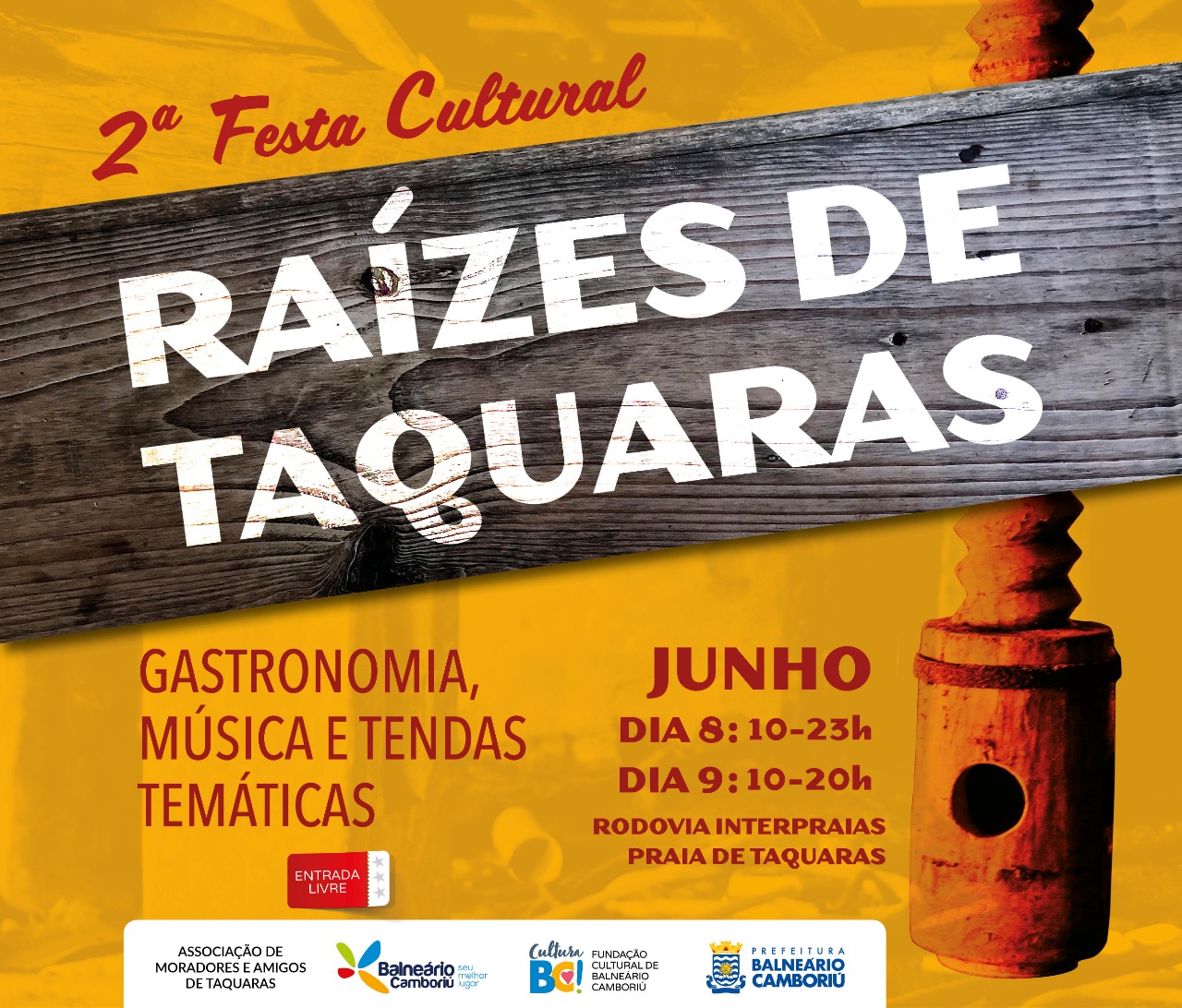 Festa Cultural Raízes de Taquaras será dias 8 e 9 de junho