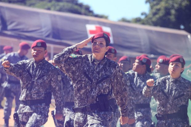 Pela primeira vez, uma major da Polícia Militar de SC comanda batalhão da Força Nacional