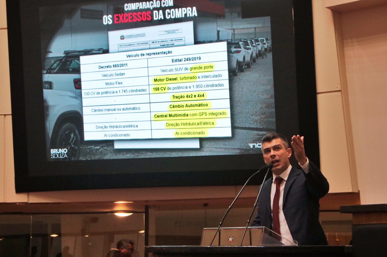 Deputado Bruno Souza entra com representação no Ministério Público sobre a compra dos carros comprados pela Secretaria de Educação Deputado Bruno Souza entra com representação no Ministério Público sobre a compra dos carros comprados pela Secretaria de Educação