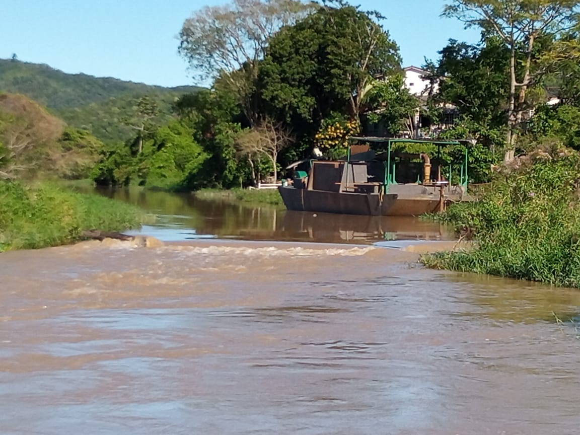 Rio Camboriú com nível acima da média Rio Camboriú com nível acima da média