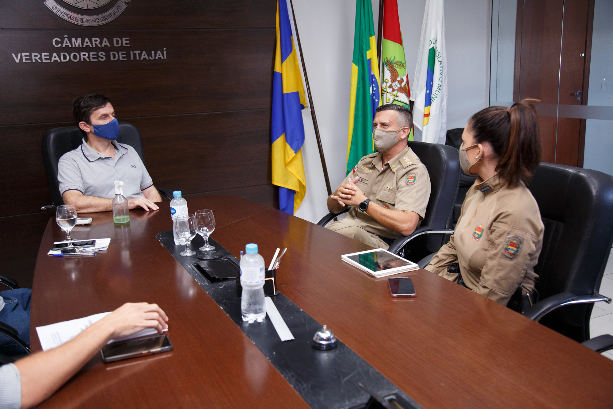 Câmara de Veradores: Presidência recebe novo comandante da PM em Itajaí