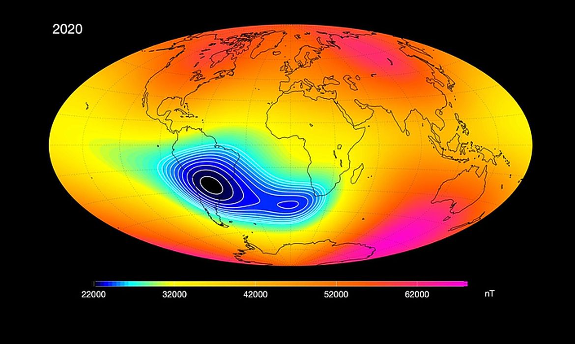 Saiba o que é a Amas – Anomalia Magnética do Atlântico Sul