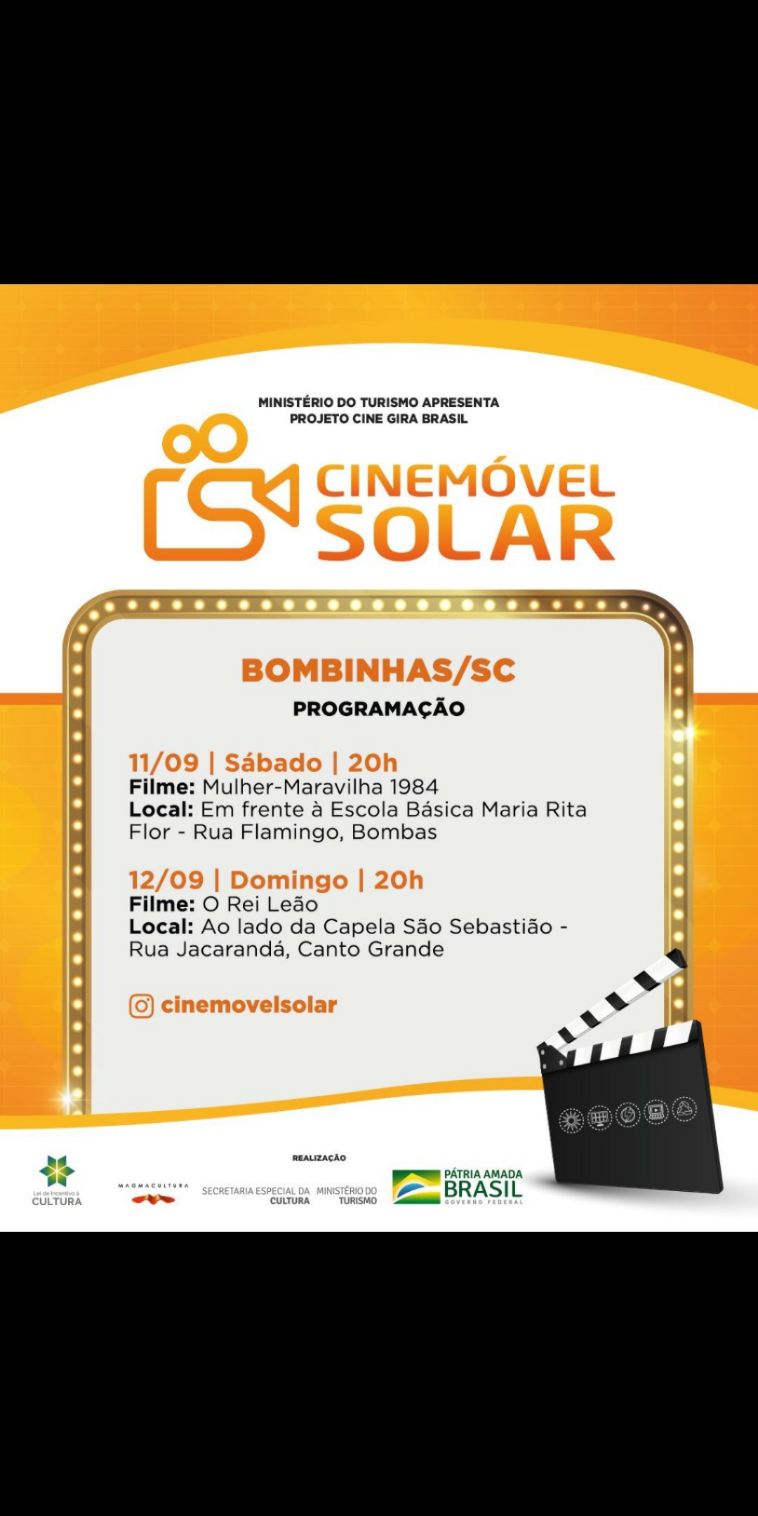Cinemóvel chega a  Bombinhas