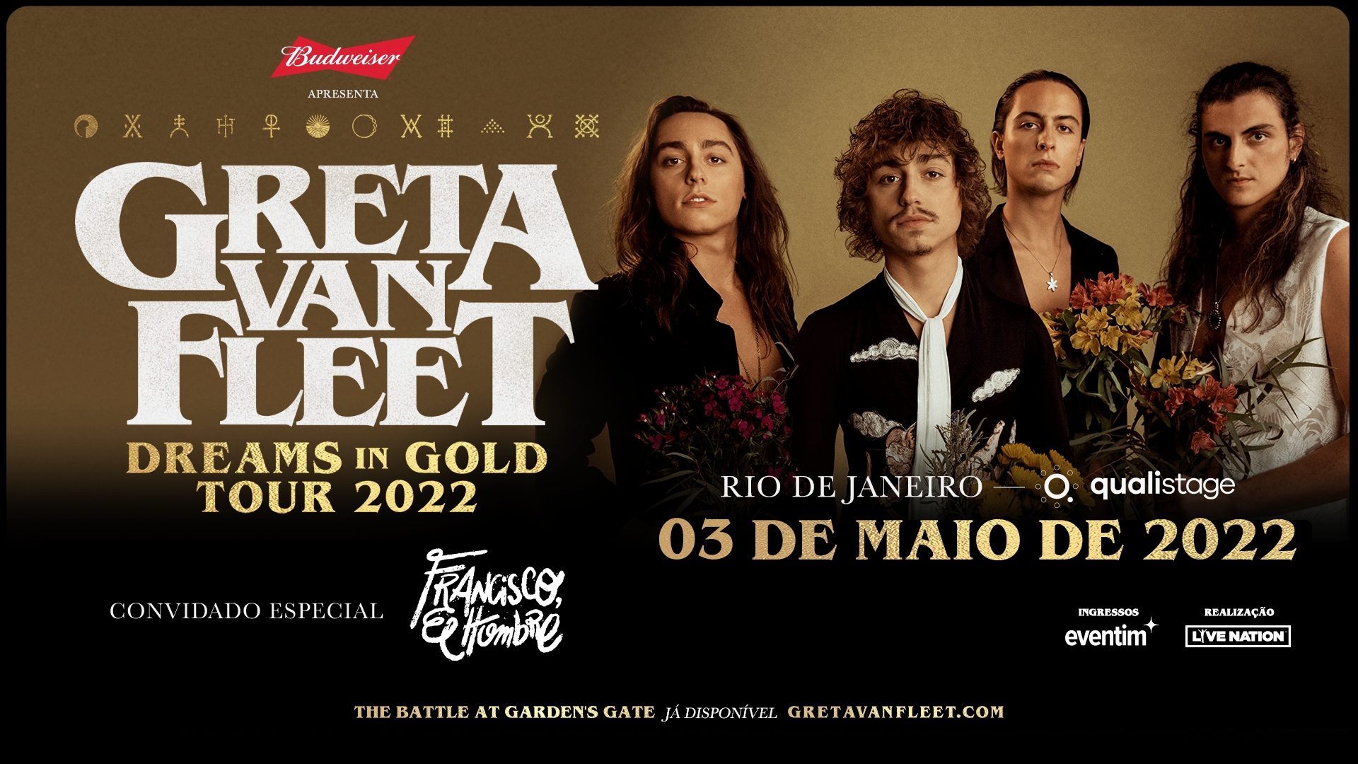 Francisco el Hombre é escolhida para abrir o show da banda Greta Van Fleet no Rio de Janeiro