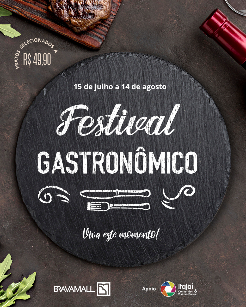 2º Festival Gastronômico do Bravamall:  traz menu com sabores exclusivos da cozinha autoral a um preço fixo