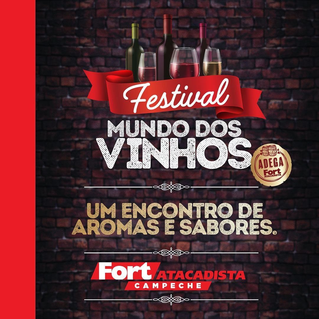 Festival Mundo dos Vinhos movimenta a loja Fort Campeche neste sábado na capital