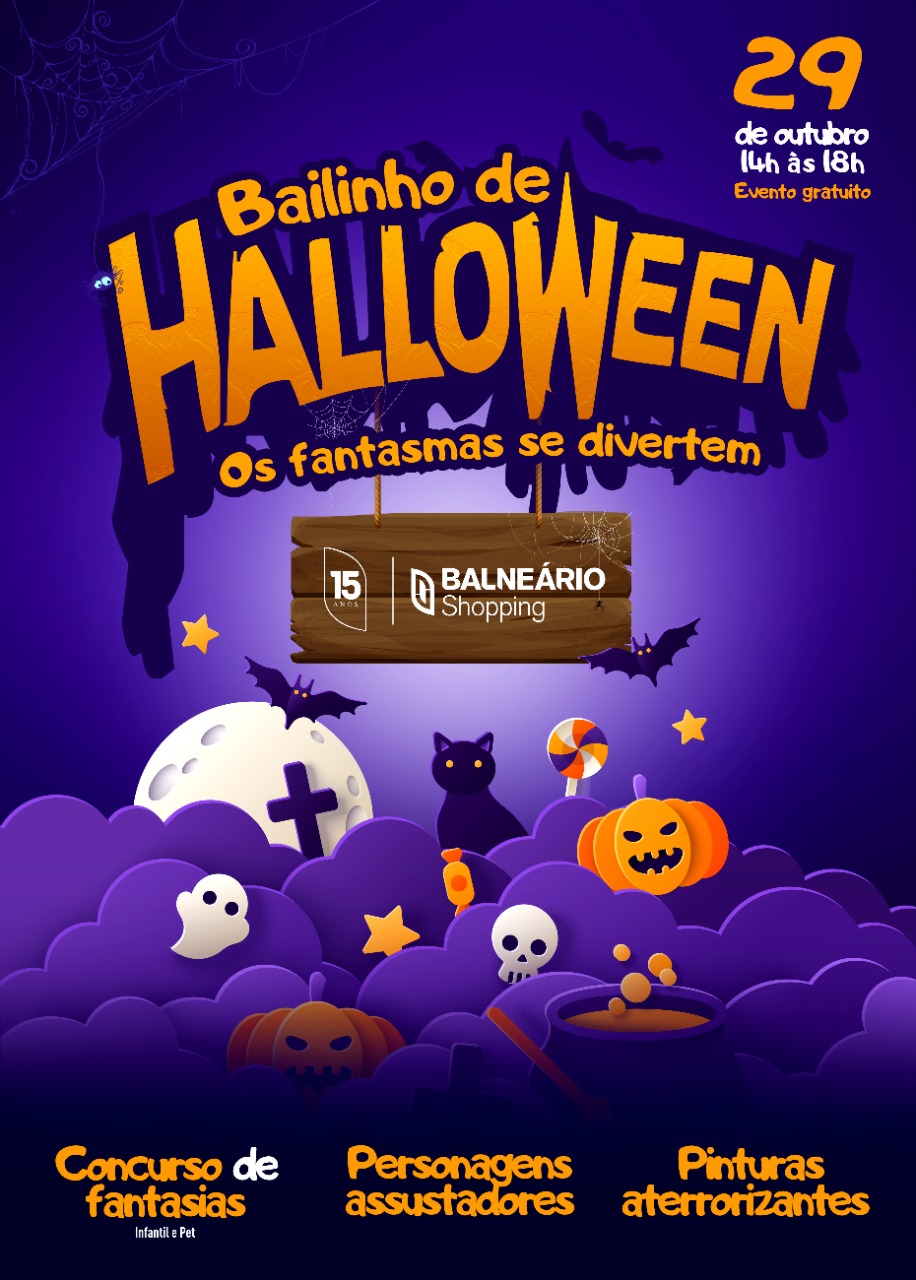 Halloween no Balneário Shopping terá festa para crianças e pets