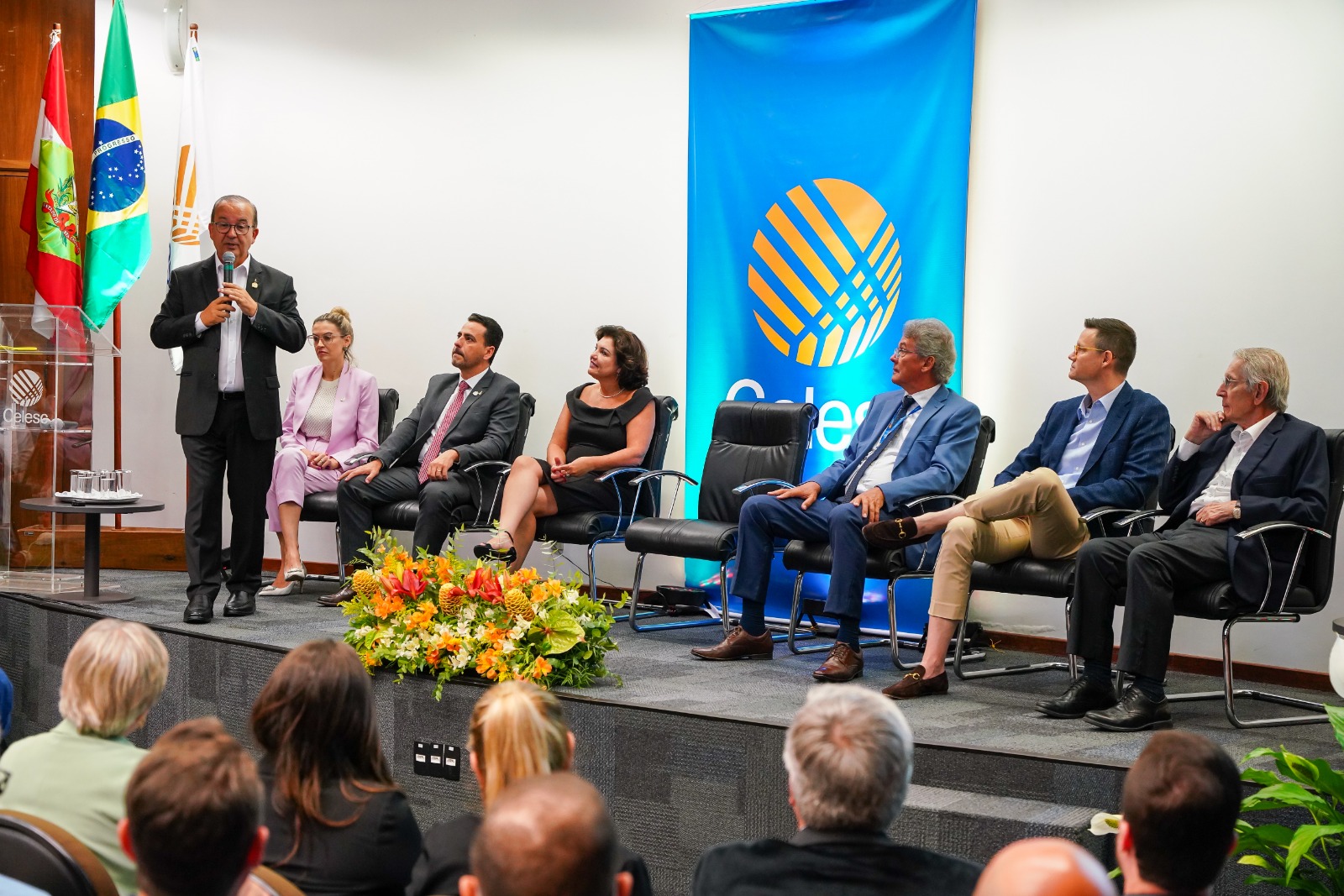 <strong>Governador Jorginho Mello e presidente da Celesc, Tarcísio Rosa, defendem Celesc pública e eficiente </strong>