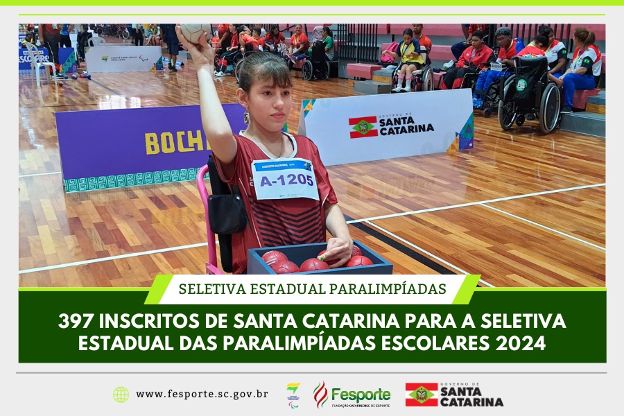 Seletivas das Paralimpíadas 2024 tem 397 inscritos de Santa Catarina