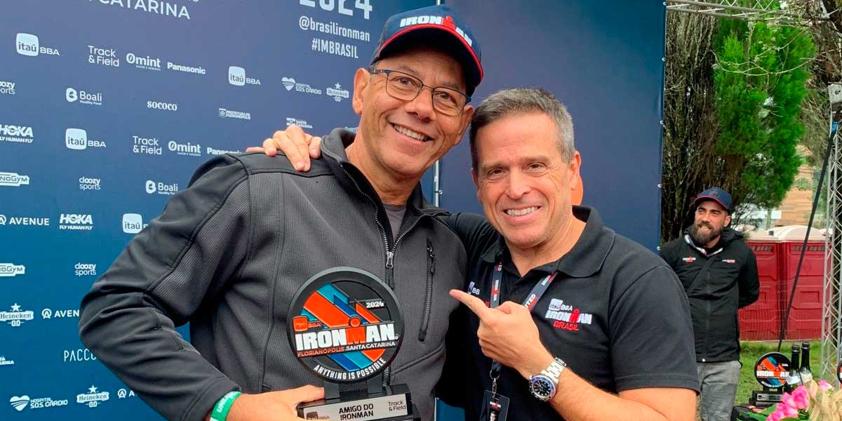 Presidente da Fesporte é homenageado na etapa do Ironman Brasil em Florianópolis