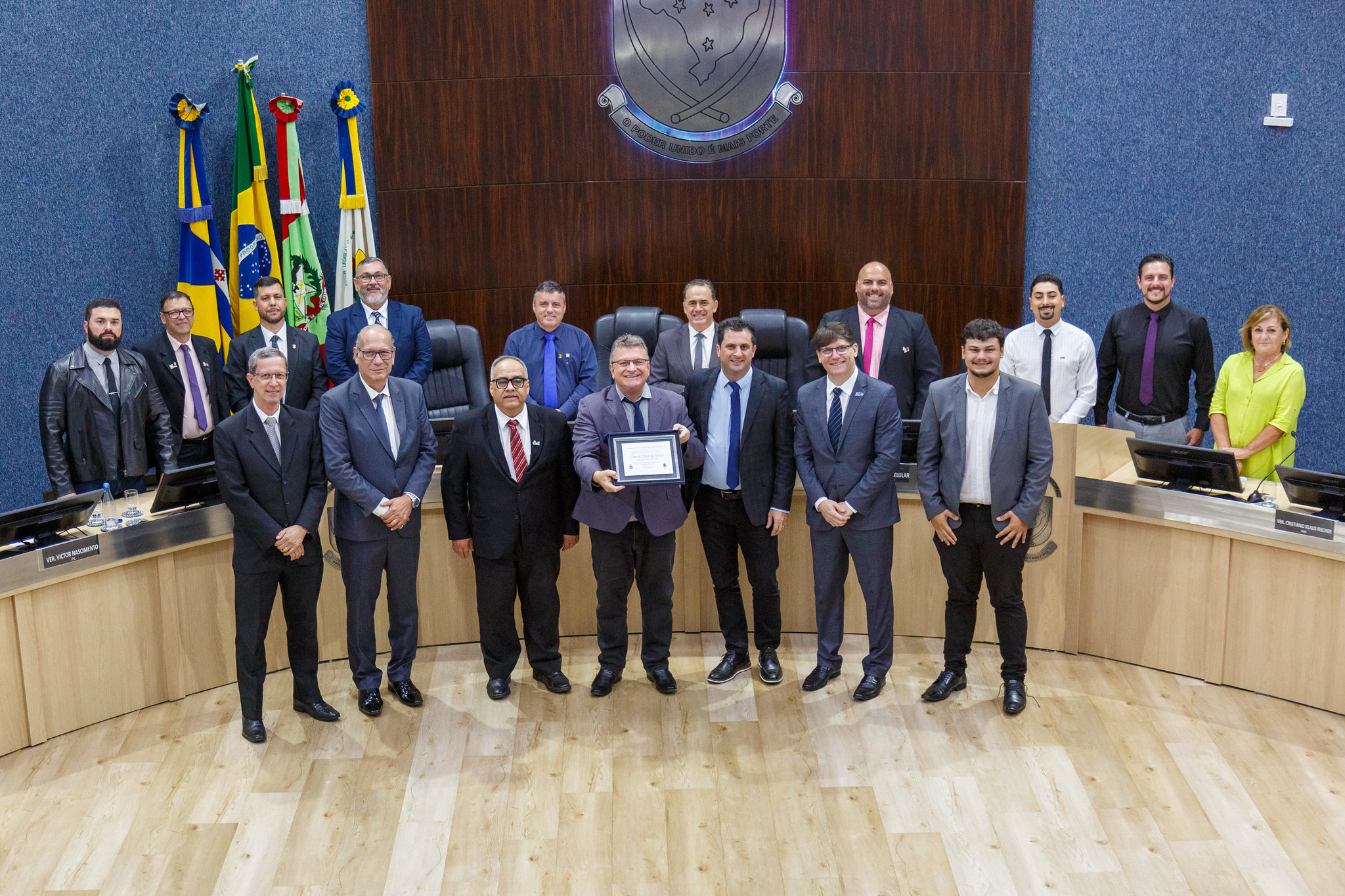Câmara presta homenagem pelos “60 anos do curso de Direito da Univali” Câmara presta homenagem pelos “60 anos do curso de Direito da Univali”